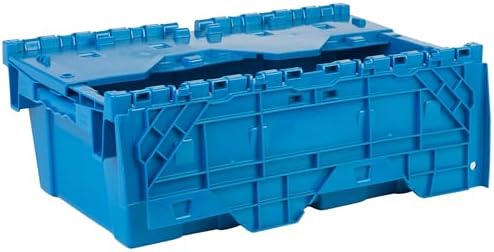 HE HUDSON EXCHANGE 19.6x11.6x7.3” (5 Pack, 3.7 Gallon) Tote with Attached Lid, Blue - Image 4