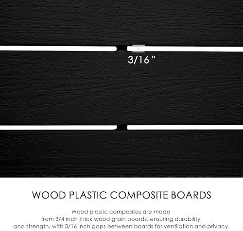 Kozyard 50" W x 48" H Privacy Screens Fence Panel Specifically for Hard Surfaces, Aluminum Post, Air Conditioner Fence Panels, Pool Equipment Enclosure, Trash Can Screens Fence with Anchored Base - Image 6