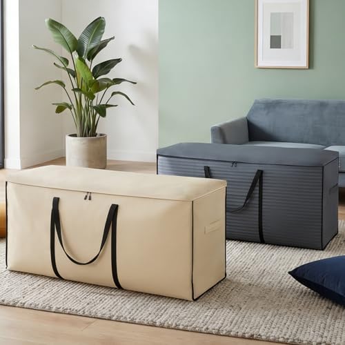 storagebag Patio Cushion Storage Bag, Outdoor Cushion Storage Bag,Waterproof Extra Large Furniture Storage Bag with Handle and Zipper, 48in L x 16in W x 22in H - Image 2
