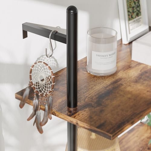 Bestier 24 Inch 3 Tier Industrial Pipe Shelves with Towel Bar, Rustic Brown - Image 5