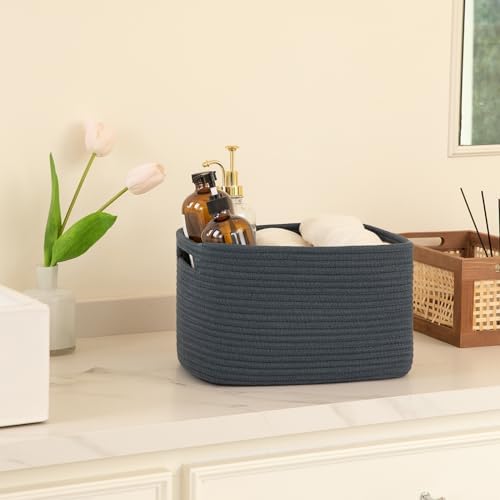 OIAHOMY 4 Pack Storage Baskets for Organizing 15L Cube Storage Bins Blue - Image 5