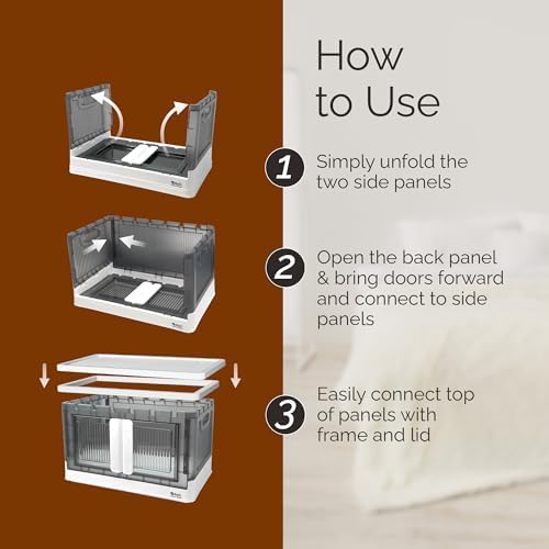Reli. Collapsible Storage Bins 8.4 Gal (4 Pack) | Stackable Bins with Lids - Image 6