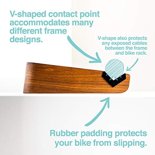 WOKK Wooden Bike Wall Mount - Horizontal Bicycle Wall mount for Home or Garage, Wall Bike Rack for apartment, Your Elegant Indoor Bike Storage - Image 6