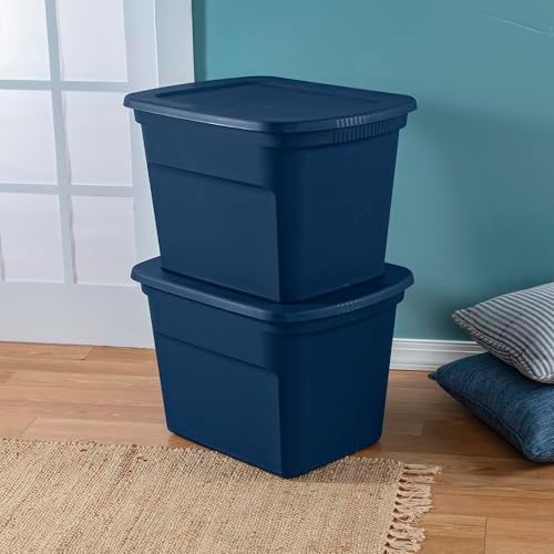 Sterilite Tote, Plastic Storage Bins with Snap Lids, 18 Gallon, 16-Pack - Image 5