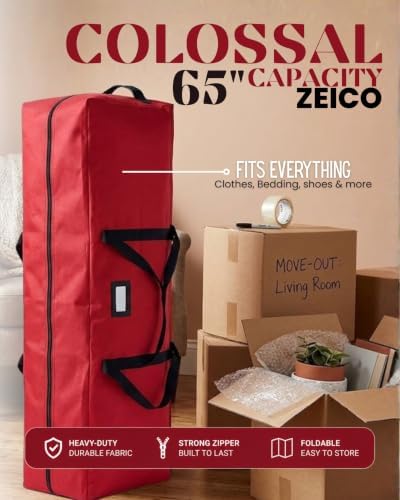 Zeico Heavy-Duty Moving Bag - Indestructible 600D Military Oxford Storage Bag - Colossal 65 Gallon Capacity - Tear-Proof - Image 2