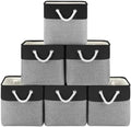 Patvingot 11-Inch Fabric Cube Storage Bins with Handles,6 Pack,Foldable by Patvingot