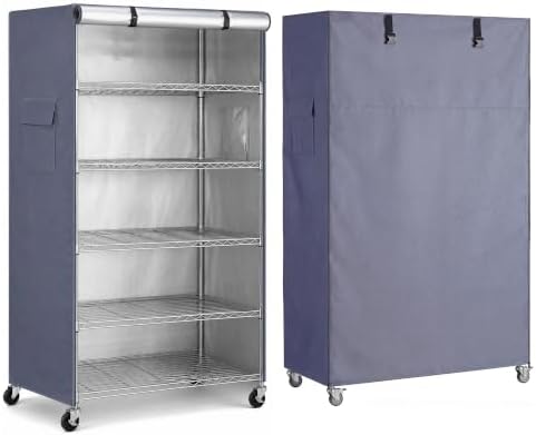 Rack Cover for Shelves, Fits 48"W x 24"D x 72"H Storage Shelving by ZYSUOR
