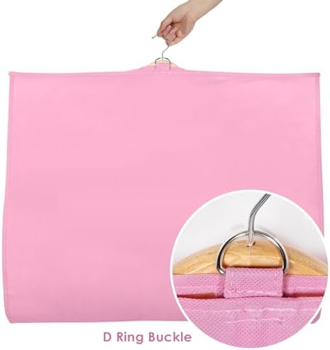 Univivi 40 Inch Dance Costume Garment Bags for Dancers, Pink, 8 Pack - Image 4