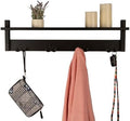 Lavish Home Coat Rack with Shelf - Wall Mount Shelf with 4 Hooks for Purses, Jackets and Keys - Coat Rack for Entryway, Mudroom, or Hallway (Black) by LavishHomeCollection