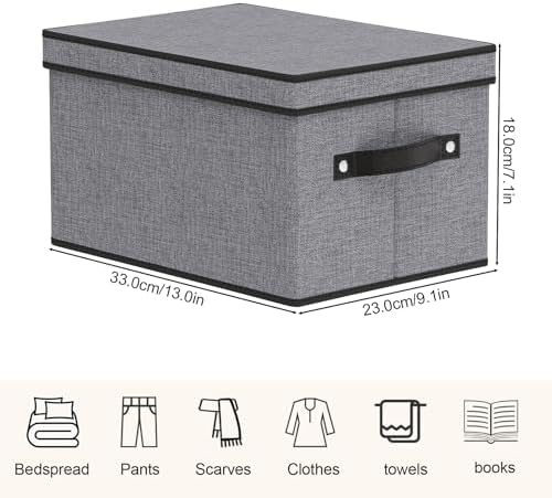 Storage Box with Handles,7.1x9.1x13 In,Gray Bin,5-Pack - Image 4