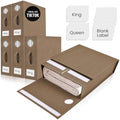 TOSORO 6 Pack Bed Sheet Organizer and Storage, Foldable Storage Bed Sheet Organizer for Linen Closet with Viewing Window & Label for Bedding Sheets & Blankets (Queen & King Size) Taupe by Tosoro