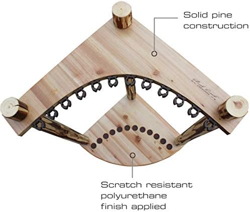 Corner Log 12 Fishing Rod Rack, Rustic - Image 2
