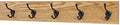 PegandRail Oak Wall Mounted Coat Rack with Bronze Hooks 4.5" Ultra Wide (Golden Oak, 25.5" x 4.5 with 5 Hooks) by PEG+AND+RAIL