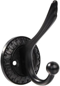 BOZWELL 6 Pack Matte Black Towel Hook Heavy Duty Wall Hooks Hanger Coat Hook Robe Hook Bathroom Wall for Livingroom Bedroom Kitchen Closet YG02B-6 by BOZWELLHardware