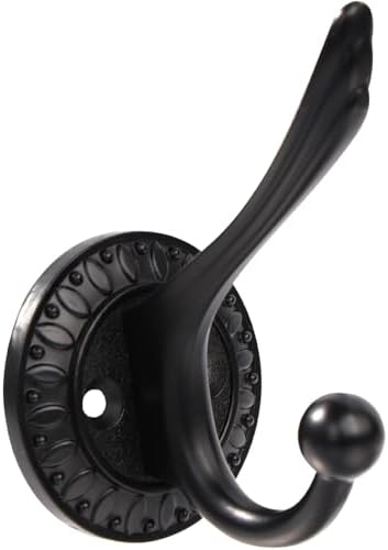 BOZWELL 6 Pack Matte Black Towel Hook Heavy Duty Wall Hooks Hanger Coat Hook Robe Hook Bathroom Wall for Livingroom Bedroom Kitchen Closet YG02B-6 by BOZWELLHardware