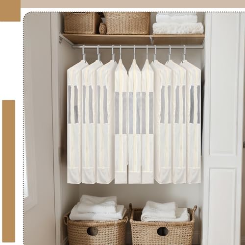 Aliceset 3 Pcs Pure Cotton Garment Storage Bag for Hanging Clothes - Image 4