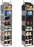 Hanging Shoe Organizer 8-Shelves Grey + Black by ROOMTALK