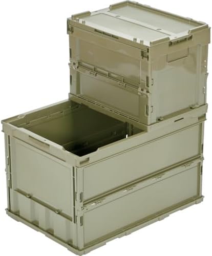 TRUSCO TR-SC20-OD Alpha Folding Container with Lid, 6.3 gal (20 L), OD Color, Storage Box - Image 4