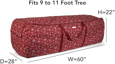 Covermates Christmas Tree Storage Bag, Red Snowflake - Image 3