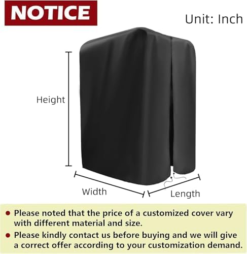 47"-110"W Squat Rack Cover with Waterproof Zipper for Gym Equipment - Image 2