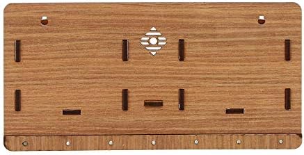 Webelkart Designer Om Swastika Shelf-Brown Wall Shelves Wooden Shelf, Keyholder (with 7 Keys Hooks) - Image 5
