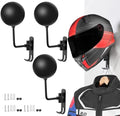 SANGMO 3 Pack 180° Motorcycle Helmet Rack, Rotation Metal Helmet Holder Wall Mount, Helmet Holder Bike with 2 Hooks Helmet Hanger for Motorcycle Bike Coats, Caps, Baseballs, Rugby Helmet(3 Pack) by SANGMO