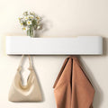 Wall Mounted Coat Rack with Shelf, Wooden Entryway Organizer with Hidden Metal Hooks for Hanging Coats Bags Keys, Modern Floating Shelf for Hallway Bathroom by VERASCOT