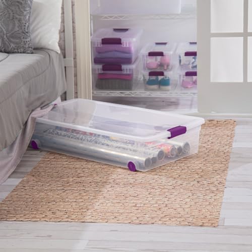 Sterilite 12-Pack ClearView Latch Box, Wheeled Underbed Organizer Bins for Home, 60 Quart - Image 6