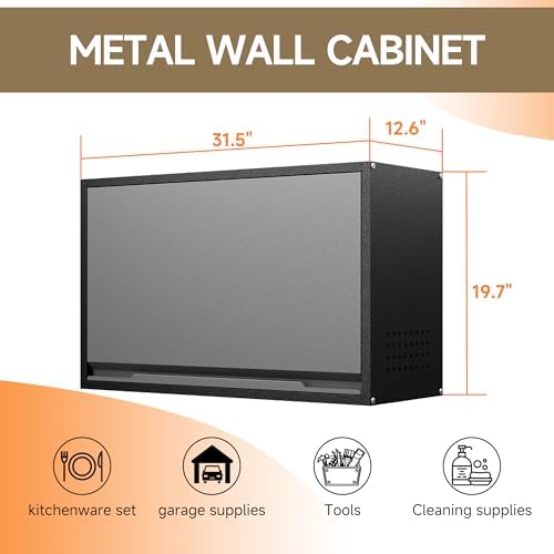 Coolsun Garage Wall Cabinet with Up-Flip Door, 19.7" H Metal Wall Cabinet - Image 3