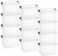 Superio 2.5 Quart Clear Plastic Storage Boxes with Lids, Stackable Organizer Containers, BPA-Free Storage Bins for Home, Office, School & Dorm, 12 Pack by Superio