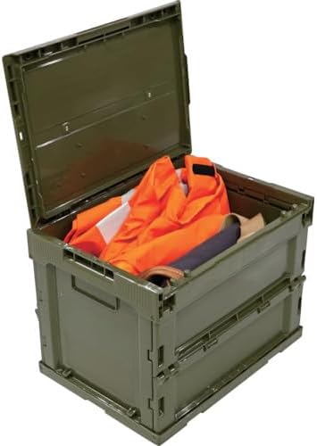 TRUSCO TR-SC20-OD Alpha Folding Container with Lid, 6.3 gal (20 L), OD Color, Storage Box - Image 6