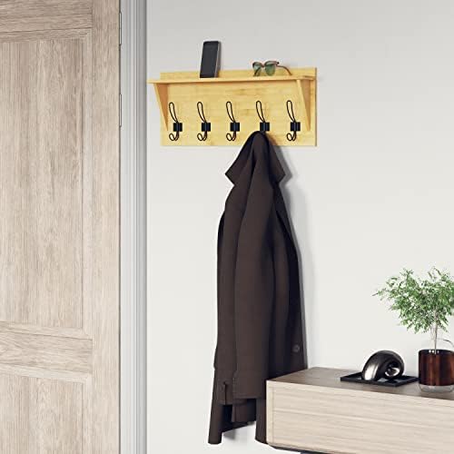 EMMA + OLIVER Brown Rustic Wall Hanging Storage Rack by EMMAOLIVER
