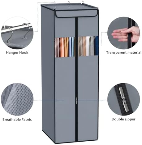 Zilink Garment Bags for Hanging Clothes Hanging Storage Bags 54 in, 2 Pack - Image 5