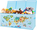 decalsweet Large Toy Box Collapsible Chest Organizer with Flip Lid for Kids by Decalsweet
