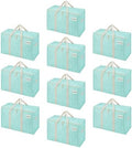 VENO 10 Pack Heavy Duty Moving Bags, Extra Large Storage Bags with Reinforced Handles & Strong Zippers, Foldable & Reusable Moving Box Alternative for Clothes & Dorm Storage by Veno