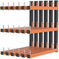 Lumber Rack Wall Mount, Lumber Storage Rack, Heavy Duty Wood Storage Racks with 9-Level System, 1080 lb Substantial Garage Wood Organizer, Orange Lumber Metal Racks for Indoor and Outdoor (6 PACK) by Riciakik