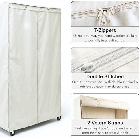 Formosa Covers | Storage Shelving Unit Cover for 36"Wx18"Dx72"H Wire Shelf Dustproof Your Garage, Kitchen, Outdoor, Office, Closet, Organization (NO SHELF) - Image 5