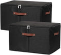 2PCS Storage Bins with Zipper Lids Decorative Lidded Basket Box by VinneGenzz