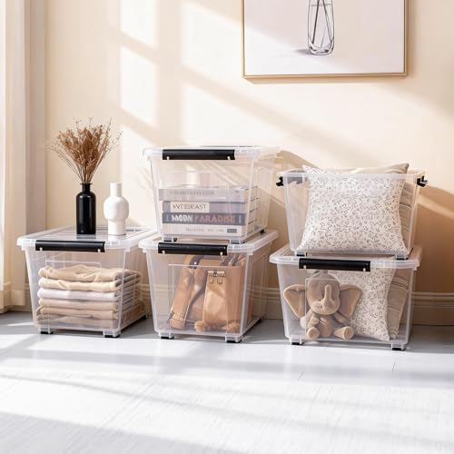 Citylife 54 Quart Large Clear Plastic Storage Bins with Lids 6-Pack - Image 7