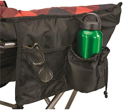 Guide Gear Club Camping Chair, Oversized, Portable, Folding with Padded Seats, 500-lb. Capacity Red Plaid - Image 3