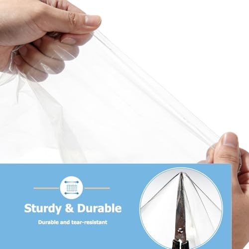 Wire Shelf Cover,600D Heavy Duty 100% Waterproof Shelf Covers for Wire Shelving,Outdoor Storage Shelves Cover for Metal Rack,48" W x 24" D x 72" H,Clear - Image 5