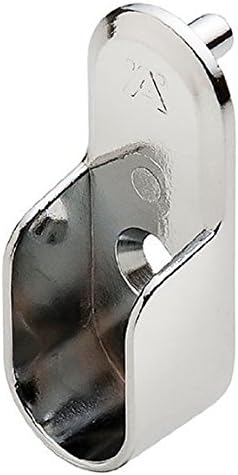 Hafele Premium Oval Wardrobe Closet Rod with End Supports (5 Pack) - 36 inch Chrome Closet Rod with Brackets - Image 2