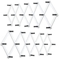WEBI Accordion Wall Hanger,Wooden Expandable Coat Rack,Accordion Hat Rack for Wall for Hats,Caps,16 Peg Hooks,Black White,2 Packs by WEBI