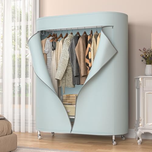 BACEKOLL Clothes Rack with Cover Heavy Duty Rolling Portable Closet 380LBS - Image 2