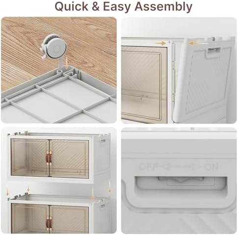 UAMFURI Stackable Storage Bins with Lids, 720QT Lockable Storage Cabinet - Image 5
