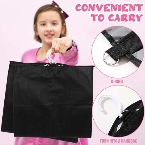Windyun 10 Pack Garment Bags Costumes Kids 40", Translucent Black - Image 4