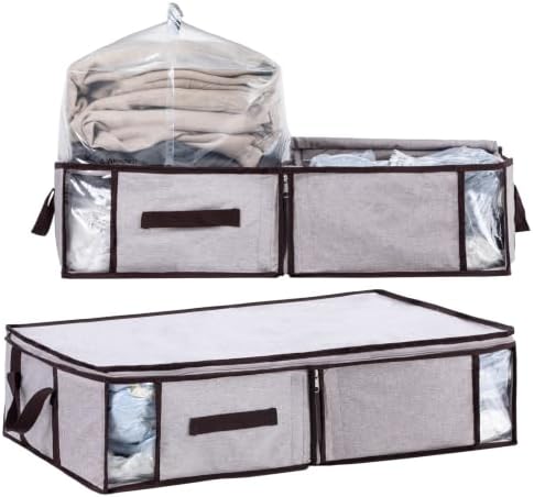 TAILI Under Bed Vacuum Storage Bags for Comforters,41x17.7x6",Cationic Grey - Image 2