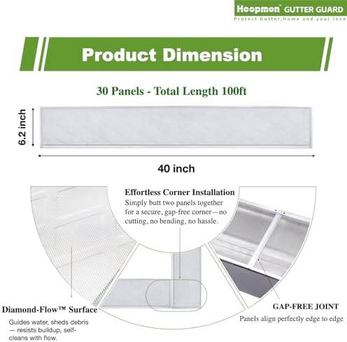 6 Inch Gutter Guard, 100% Stainless Steel Micro-Mesh Screen - Image 7