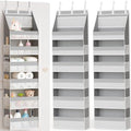 Criusia 2 Pack Over The Door Organizer, Heavy-Duty 6-Shelf Hanging Storage with 13 Mesh Pockets, 55lbs Capacity Behind The Door Storage for Nursery, Bathroom, Bedroom, and Dorm, Grey by Criusia