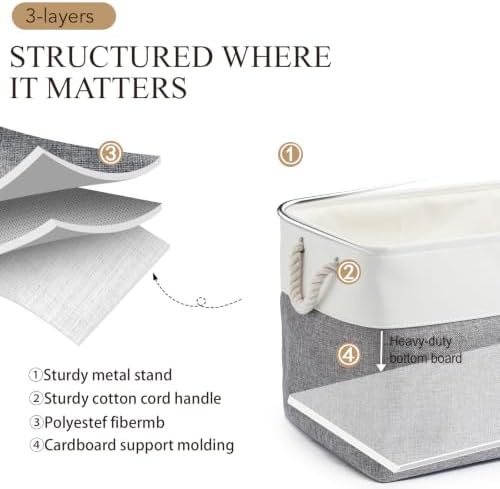 16x12x12 In Foldable Fabric Large Storage Bins with Handle 3 Pack - Image 2